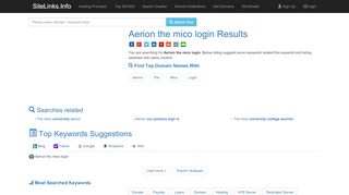 
                            10. Aerion the mico login Results For Websites Listing - SiteLinks.Info