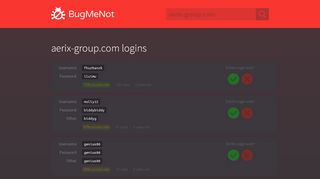 
                            5. aerix-group.com passwords - BugMeNot