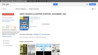 
                            11. AERO TRADER & CHOPPER SHOPPER, NOVEMBER 1999