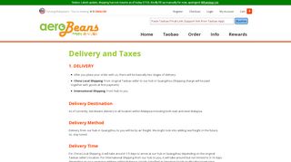 
                            6. Aerobeans - Delivery and Taxes