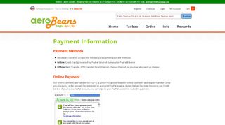 
                            7. Aerobeans - Payment Information