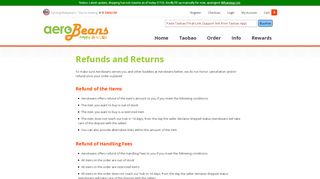 
                            10. Aerobeans - Refunds and Returns