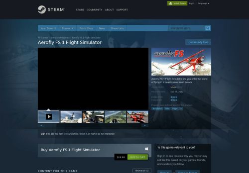 
                            11. Aerofly FS 1 Flight Simulator on Steam