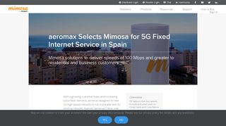 
                            6. aeromax Selects Mimosa for 5G Fixed Internet Service in Spain ...