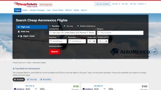 
                            13. Aeromexico Flights, Tickets & Deals on CheapTickets.com