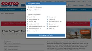 
                            6. Aeroplan Registration | Costco