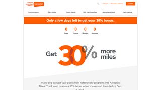 
                            4. Aeroplan.com | Get 30% more miles