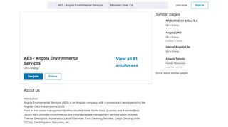
                            13. AES - Angola Environmental Serviços | LinkedIn
