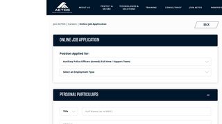 
                            5. Aetos - Online Job Application