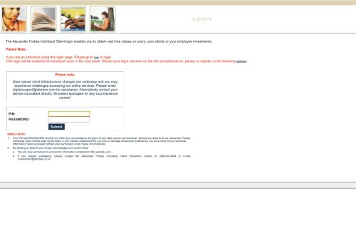 
                            3. AF Individual Client - Login - Alexander Forbes
