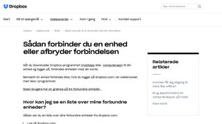 
                            3. Afbryd eller genopret forbindelse mellem computer, telefon ... - Dropbox