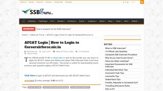
                            4. AFCAT Login | How to Login to Careerairforce.nic.in - SSB ...