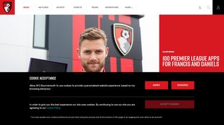 
                            13. AFCB - 100 Premier League apps for Francis and Daniels