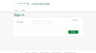 
                            13. A+FCU Gift Cards - Sign In - visaprepaidprocessing.com