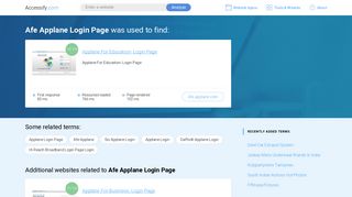 
                            6. Afe Applane Login Page at top.accessify.com