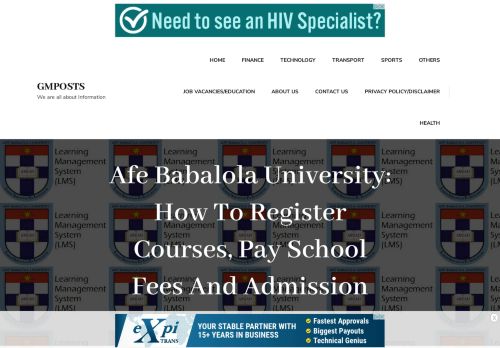 
                            10. Afe Babalola University: How To Register Courses, Pay School Fees ...