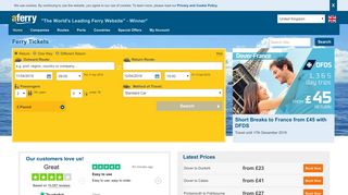 
                            4. AFerry: Ferry Tickets - Compare Ferry Prices & Crossings