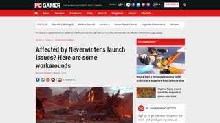 
                            13. Affected by Neverwinter's launch issues? Here are some ...