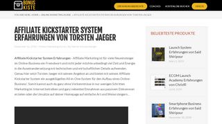 
                            12. Affiliate Kickstarter System Erfahrungen von Torsten Jaeger ...