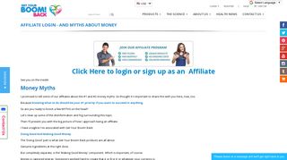 
                            6. Affiliate Login - and Myths About Money | Get Your Boom! Back