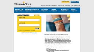 
                            1. Affiliate Login - ShareASale