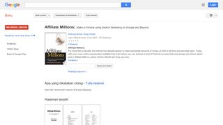
                            6. Affiliate Millions: Make a Fortune using Search Marketing on Google ...