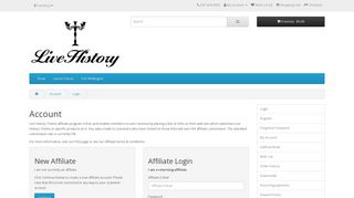 
                            8. Affiliate Program - Live History Shows