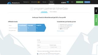 
                            4. Affiliate program - MinerGate.com