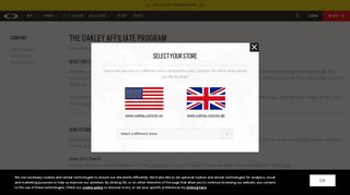 
                            11. Affiliate Program | Official Oakley Store - United Kingdom