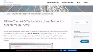 
                            10. Affiliate Theme i O Testbericht - Hier unsere Erfahrungen - Medial Info