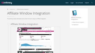 
                            4. Affiliate Window Integration - Infinity Knowledge Base - Infinity Tracking