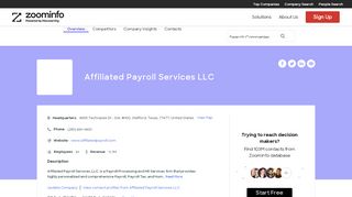 
                            9. Affiliated Payroll Services LLC | ZoomInfo.com