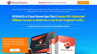 
                            13. AffiliateNinjaPro: Create UNLIMITED Affiliate Funnels Instantly