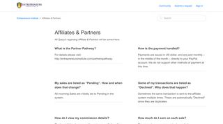 
                            8. Affiliates & Partners – Entrepreneurs Institute