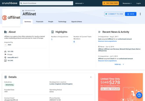 
                            6. Affilinet | Crunchbase