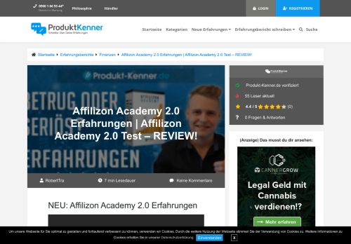 
                            4. Affilizon Academy 2.0 Erfahrungen - Produkt-Kenner.de