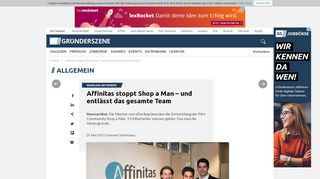 
                            3. Affinitas stoppt Shop a Man – und entlässt das gesamte Team ...