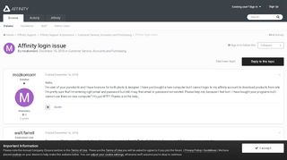 
                            7. Affinity login issue - Customer Service, Accounts and Purchasing ...