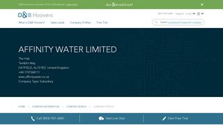 
                            9. AFFINITY WATER LIMITED Company Profile | Key Contacts ...