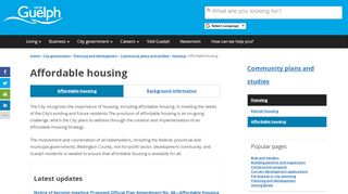 
                            13. Affordable housing - City of Guelph