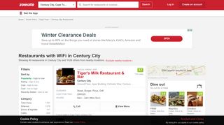 
                            7. Affordable Restaurants in Century City with free WiFi - Zomato SA