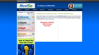 
                            6. Affordable Web Hosting - Reliable, Low Cost, Affordable ... - HostSo