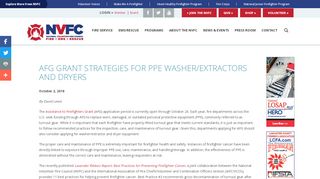 
                            13. AFG Grant Strategies for PPE Washer/Extractors and Dryers - NVFC