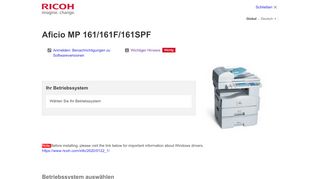 
                            4. Aficio MP 161/161F/161SPF Downloads | Ricoh Global