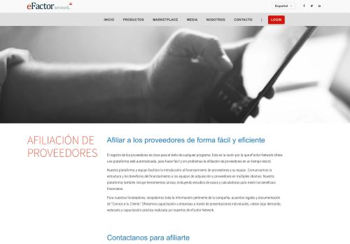 
                            6. Afiliacion de Proveedores - eFactor Network | Leader in Working ...