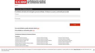 
                            2. Afiliación - haga click aqui - CCOO