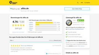 
                            3. afilio.de Bewertungen & Erfahrungen | Trusted Shops