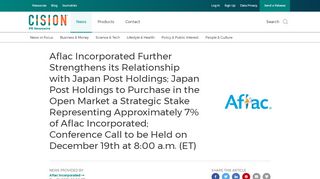 
                            11. Aflac Incorporated Further Strengthens its Relationship with Japan ...