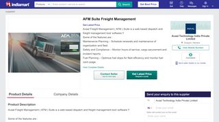 
                            5. AFM Suite Freight Management | Avaal Technology India Private ...