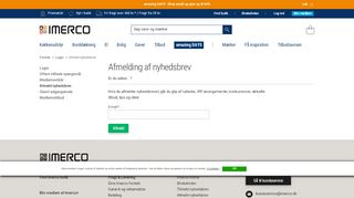 
                            8. Afmelding af nyhedsbrev - Imerco